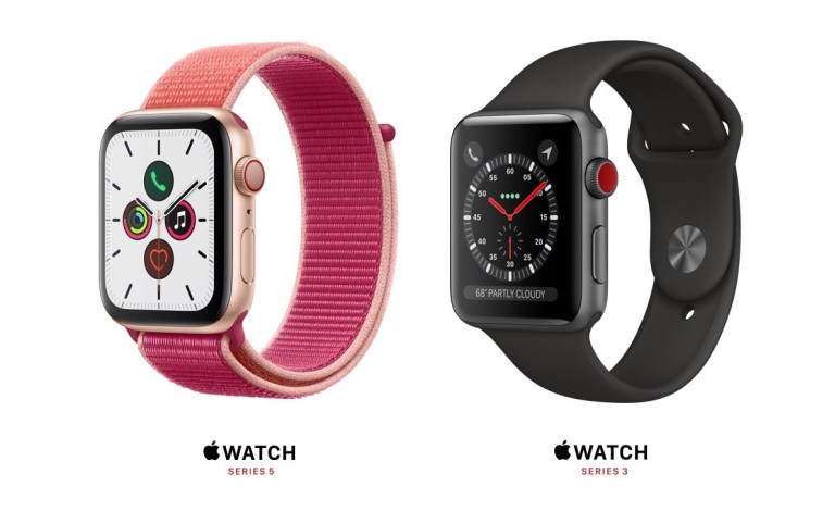 Apple Watch 5 vs Apple Watch 3