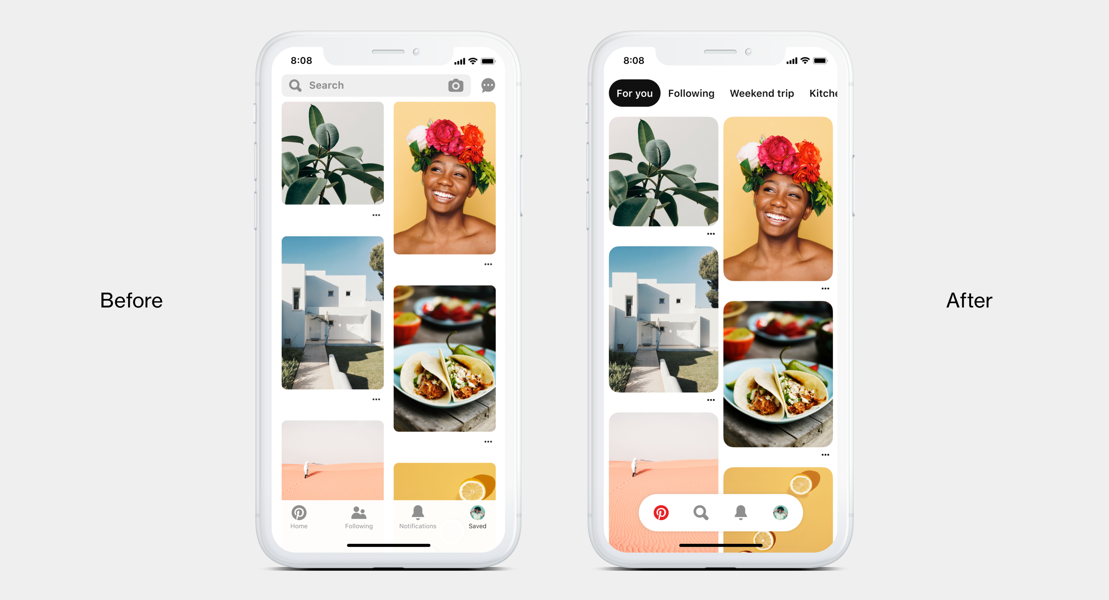 Pinterest lance une nouvelle version de son application