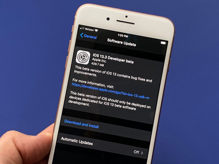 version officielle d'iOS 13.3