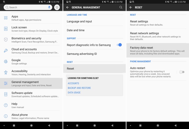 Comment réinitialiser le Galaxy Note 9 aux paramètres d'usine ?