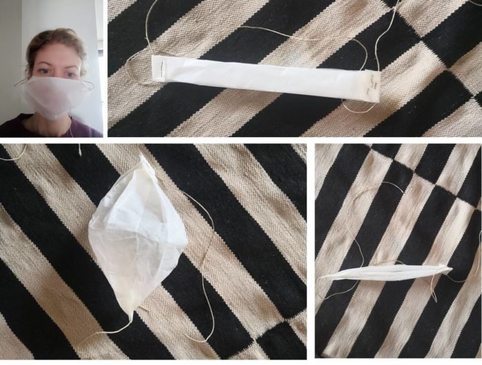 Faire un masque à la maison avec du papier sulfurisé