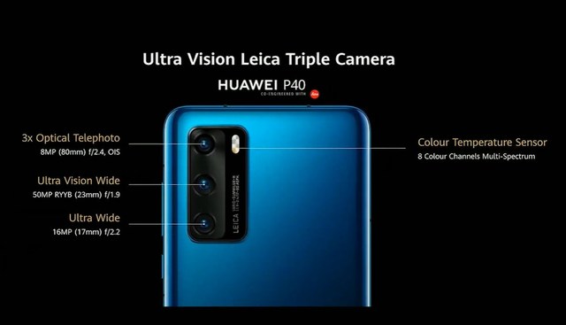 Huawei P40 comprend un triple appareil photo