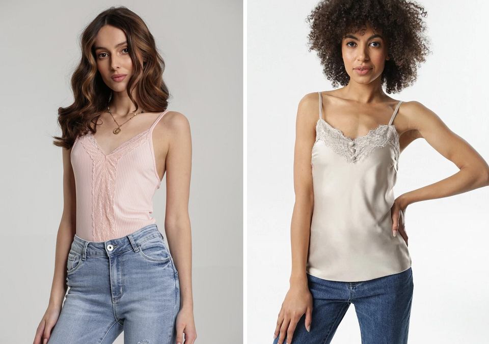 Les hauts en lin avec dentelle sont la solution parfaite pour l'été