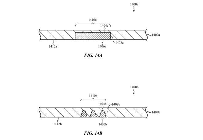 exemple de découpes en relief remplies d'un matériau alternatif, permettant la flexion et la compression.