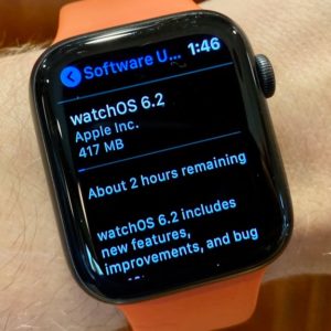 Combien de temps faut-il pour installer la mise à jour watchOS 6.2?