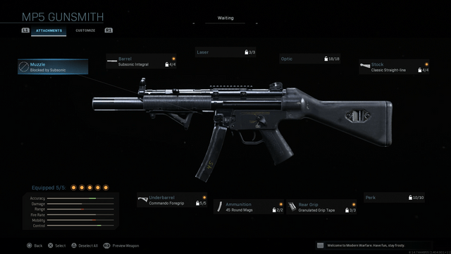  warzone : MP5 l'un des meilleures mitraillettes