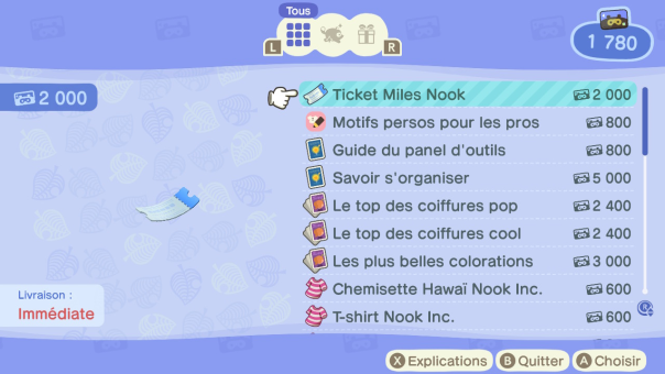 Collectez les miles de Nook