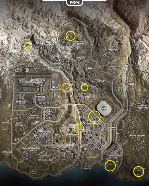 Emplacement des hélicoptères de CoD Warzone