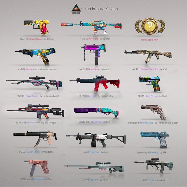 les NEW skins de la collection Prisma 2 de Counter-Strike