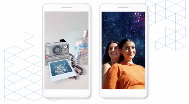 Les effets AR appliqués aux photos