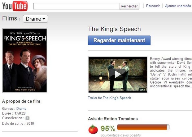 L'achat et la location de films et de séries TV