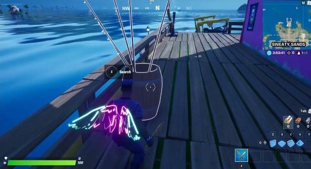 Cannes à pêche Fortnite à Sweaty Sands