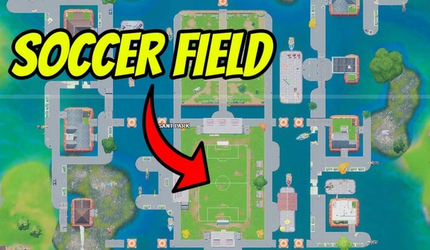 Marquer un but sur le terrain de football de Pleasant Park