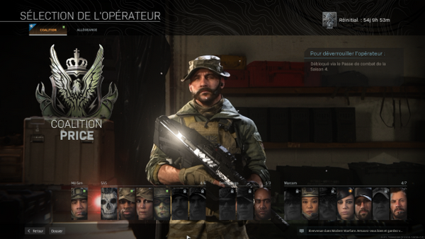 Débloquer Capitaine Price Via le Battle Pass