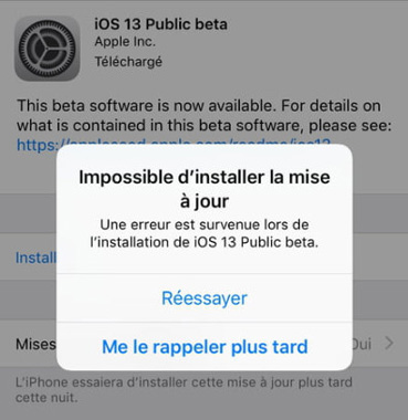 Comment résoudre les problèmes d'installation d'iOS 13