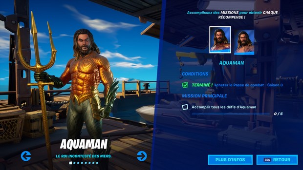 Débloquer le skin Aquaman dans Fortnite