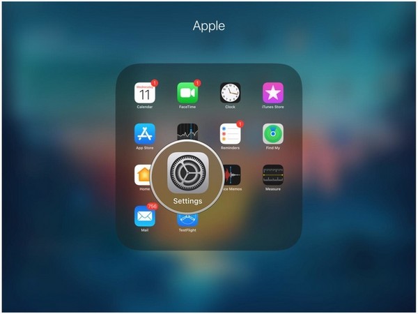 Lancez les paramètres depuis votre écran d'accueil