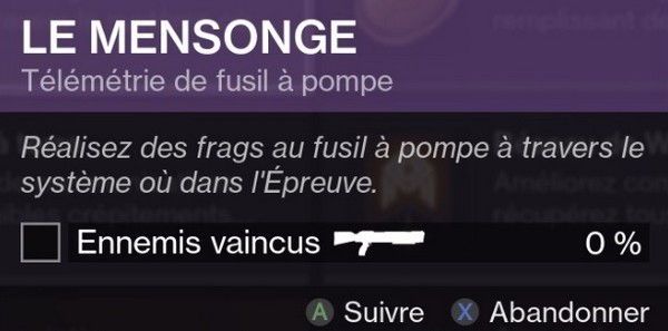 Télémétrie du fusil à pompe