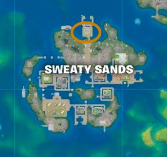 Où est la caméra à Sweaty Sands