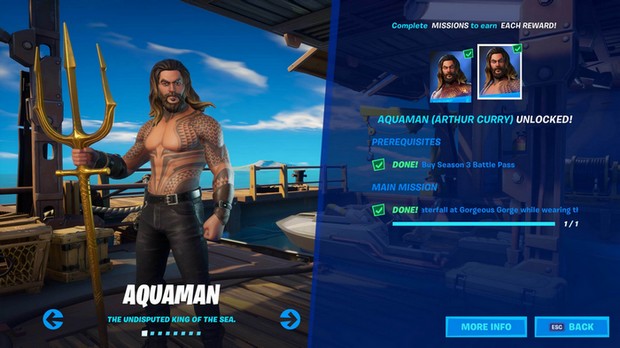débloquer le style Aquaman Arthur Curry