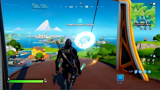 Collecter les anneaux au dessus de Pleasant Park