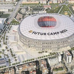 Projection du futur Camp Nou et de ses environs