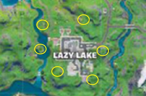 L'emplacement des feux d'artifice à Lazy Lake