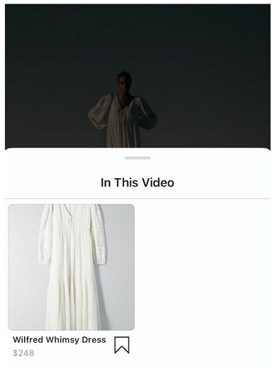 Vous pouvez également étiqueter jusqu'à cinq produits dans des publications vidéo