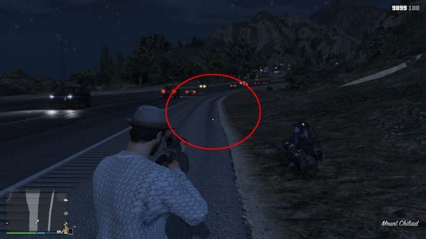 emplacement 3 du figurine de solomon 10 où la camionnette peut être. Cela peut être du côté de la route principale