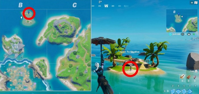 Fortnite, Chapitre, 2, saison 3, défi secret : copain du corail vers les étoiles