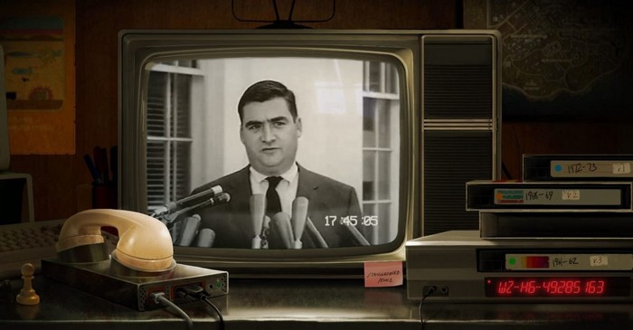 Le magnétoscope affiche les coordonnées et le code