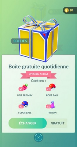 Boîte quotidienne gratuite