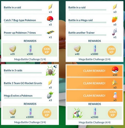 Etude spéciale et récompenses « Défi Méga-Combat »