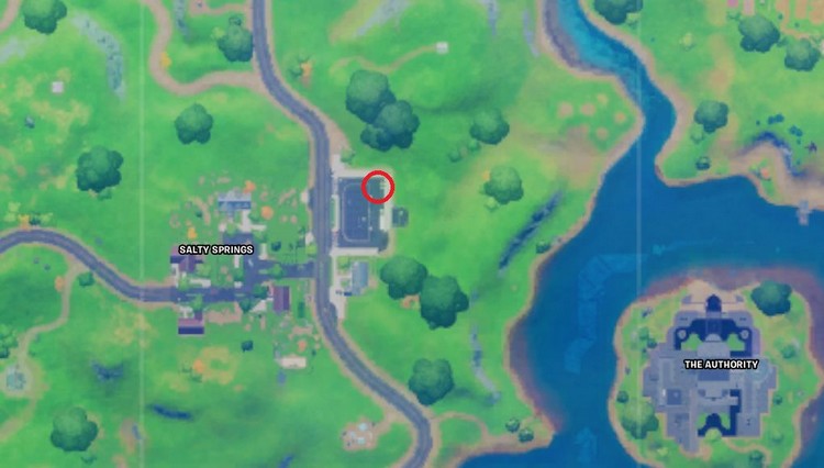 Emplacement des voitures à Salty Springs
