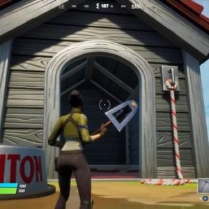 Emplacement du Manoir d'Ant-Man dans Fortnite pour le défi vous demandant de rebondir sur différents jouets pour chien