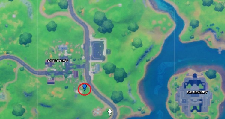 Emplacement du cercle enflammé à Salty Springs