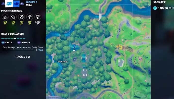 Emplacement du gâteau d'anniversaire de Weeping Woods