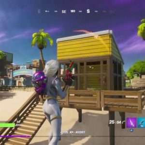 Infliger des dégâts dans les 10 secondes après avoir rebondi sur un parapluie à Sweaty