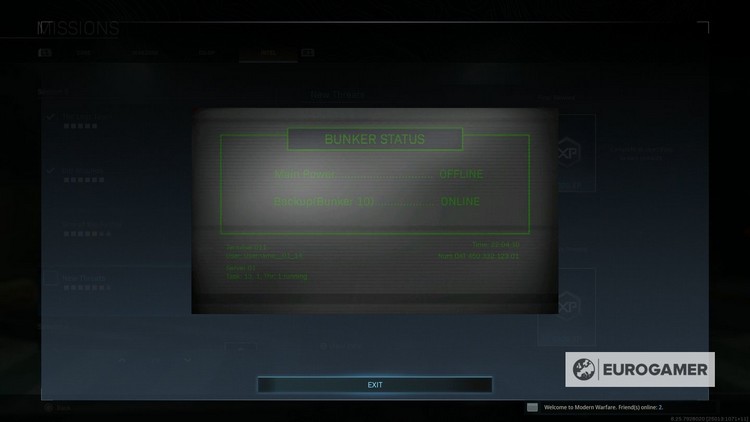 La puissance est détournée vers un bunker proche