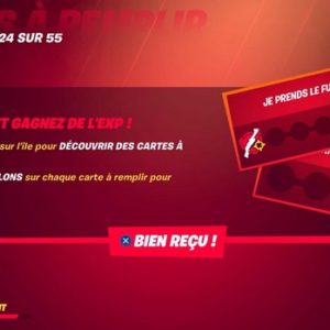 Liste de toutes les cartes à remplir de la saison 4 de Fortnite