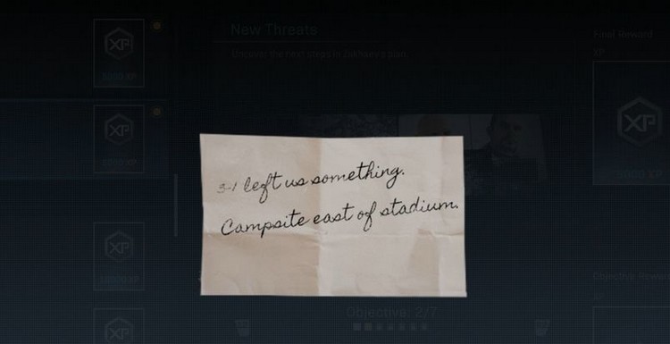 ARM 3-1 a laissé un indice au camp