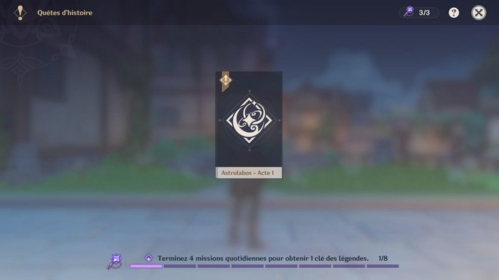 Comment obtenir une clé d'histoire missions journalières