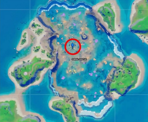 Emplacement du point le plus bas de la carte Fortnite saison 4 chapitre 2