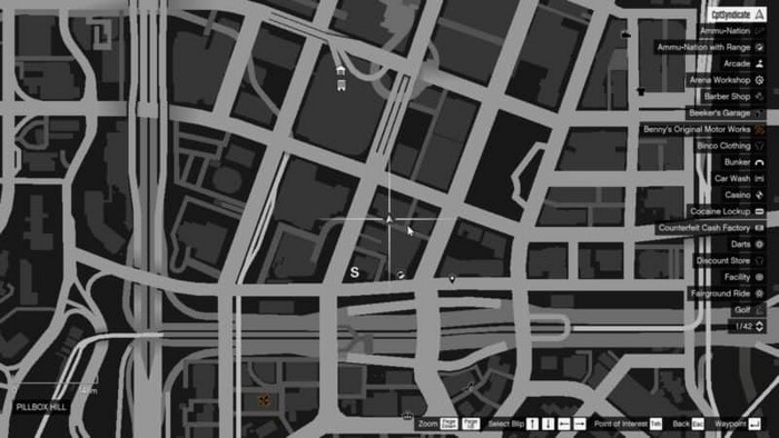 Emplacements brouilleurs 10 sur la carte gta 5 online