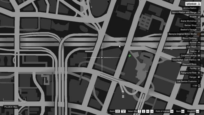 Emplacements brouilleurs 11 sur la carte gta 5 online