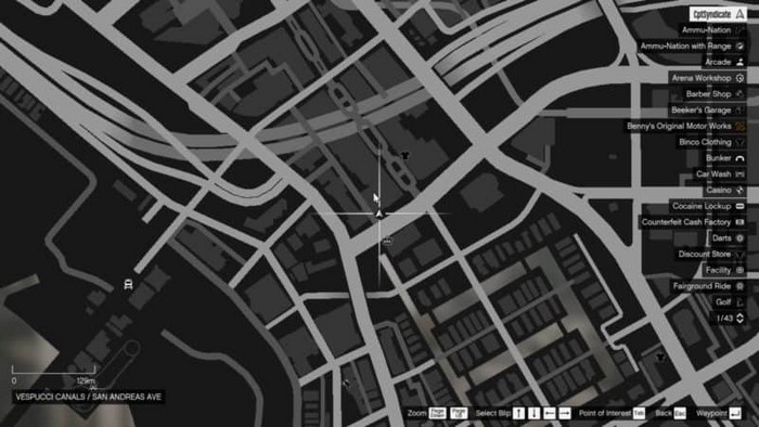 Emplacements brouilleurs 14 sur la carte gta 5 online