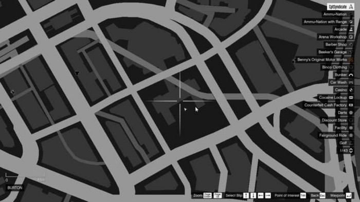 Emplacements brouilleurs 18 sur la carte gta 5 online