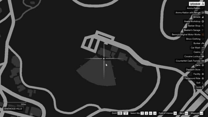 Emplacements brouilleurs 21 sur la carte gta 5 online