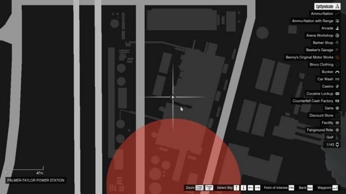 Emplacements brouilleurs 25 sur la carte gta 5 online