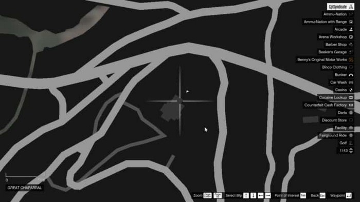 Emplacements brouilleurs 33 sur la carte gta 5 online
